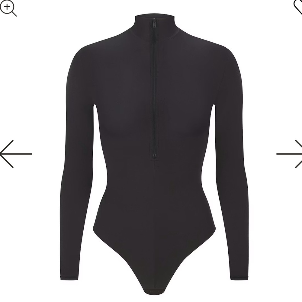 Skims zip front body suit